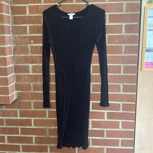 H&M ribbed black dress